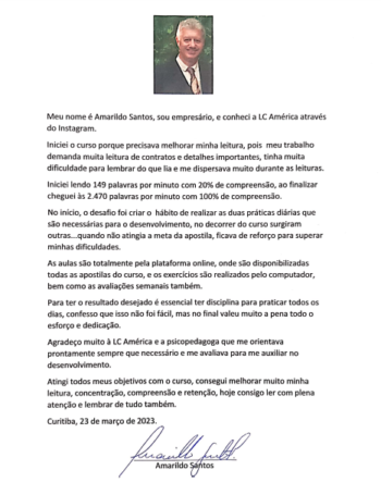 Depoimento Amarildo Santos